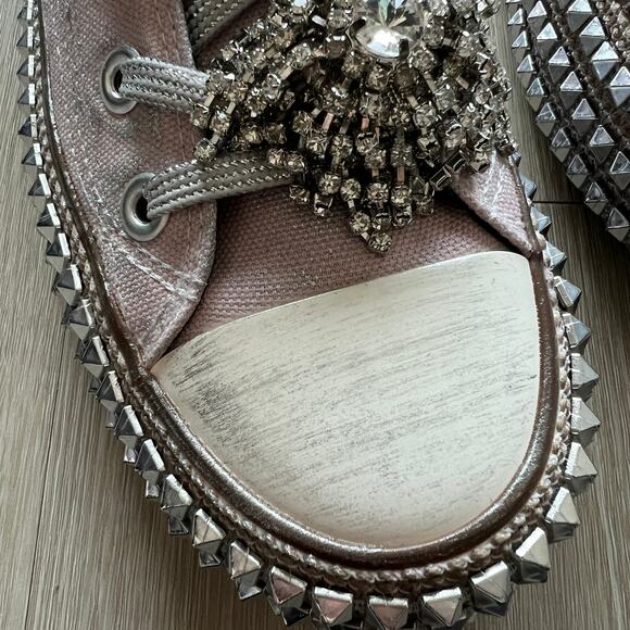 Nan-ku x Free People Cruise Studded Hi-Top Sneakers 38 US 8 Mellow Mauve NEW - Picture 6 of 14